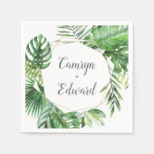 Wild Tropical Palm Wedding Reception Serviette (Vorderseite)