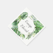 Wild Tropical Palm Wedding Reception Serviette (Ecke)