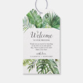 Wild Tropical Palm Wedding Willkommen Geschenkanhänger (Vorderseite)