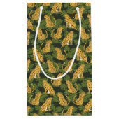 Wild Tropical Safari Leopard Jungle Palms Kleine Geschenktüte (Rückseite)