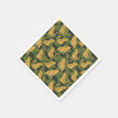 Wild Tropical Safari Leopard Jungle Palms Serviette (Ecke)