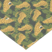 Wild Tropical Safari Leopard Jungle Palms Tischdecke (Schrägansicht)