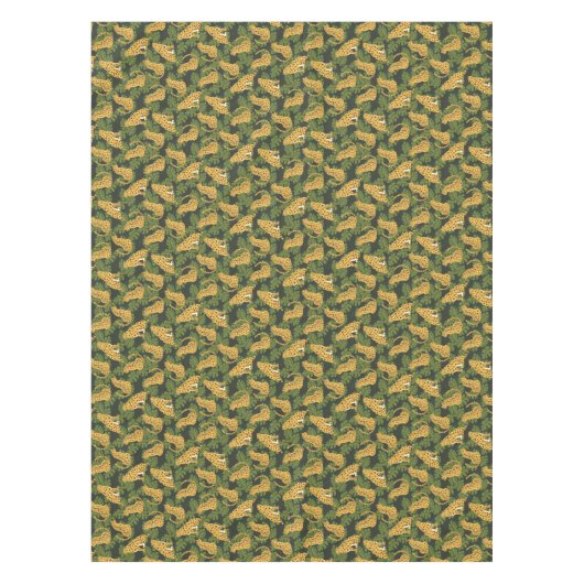 Wild Tropical Safari Leopard Jungle Palms Tischdecke (Vorderseite)