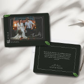 Wild tropische Blätter Foto Hochzeit Danke Karte