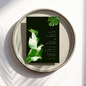 Wild-tropische Blätter & Modernes Chic Wedding Fot Einladung
