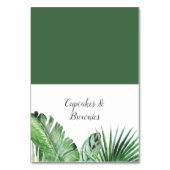 Wild tropische Palm Buffet Food Labels Tischnummer (Vorderseite)