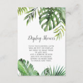 Wild-tropische Palm-Display-Dusche Begleitkarte (Vorderseite)