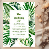 Wild tropische Palm Geometric Wedding Einladung