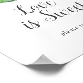 Wild-tropische Palme Liebe ist süßes Hochzeitszeic Poster (Ecke)