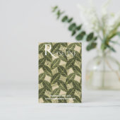 Wild-tropische Palmen-grüne Logo-Verleihung Visitenkarte (Stehend Vorderseite)