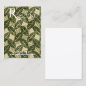 Wild-tropische Palmen-grüne Logo-Verleihung Visitenkarte (Vorne/Hinten)