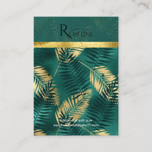 Wild-tropische Palmen-grüne Logo-Verleihung Visitenkarte