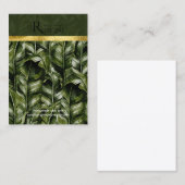 Wild-tropische Palmen-grüne Logo-Verleihung Visitenkarte (Vorne/Hinten)