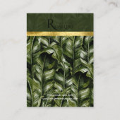 Wild-tropische Palmen-grüne Logo-Verleihung Visitenkarte (Vorderseite)