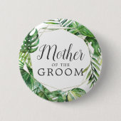 Wild-tropische Palmmutter am Boden Button (Vorderseite)