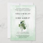 Wild-tropisches Blattwerk Einladung (Vorderseite)