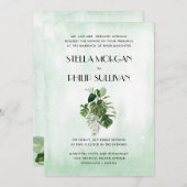 Wild-tropisches Blattwerk Einladung (Vorne/Hinten)