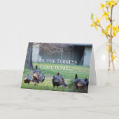 Wild Trukeys Funny Karte (Gelbe Blume)