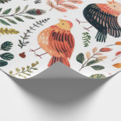 Wild Truthahn-Feder-Wildtiermuster Geschenkpapier (Ecke)
