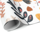 Wild Truthahn-Feder-Wildtiermuster Geschenkpapier (Rolleneckpunkt)