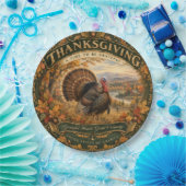Wild Truthahn Thanksgiving Pappteller (Party)
