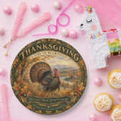 Wild Truthahn Thanksgiving Pappteller (Party)