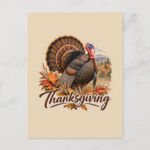 Wild Truthahn Thanksgiving Postkarte