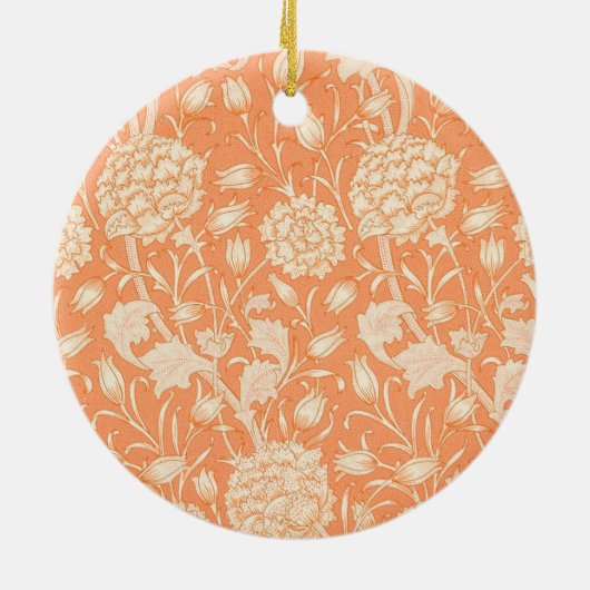 Wild Tulip Pattern (von William Morris) Keramik Ornament (Hinten)