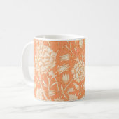Wild Tulip William Morris Floral Mandarine Kaffeetasse (Vorderseite Links)
