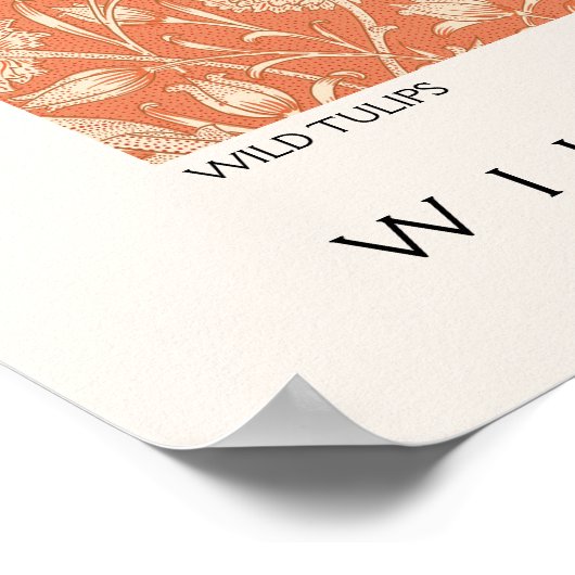 Wild Tulips Floral Pattern William Morris Poster (Ecke)