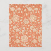 Wild Tulips Peach Pattern William Morris Postkarte (Vorderseite)