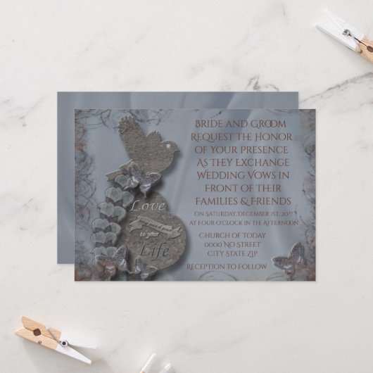 Wild Tundora Einladung zur Hochzeit (Vorderseite/Rückseite Beispiel)