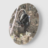 Wild Türkei Strutting für die Damen Große Wanduhr (Winkel)
