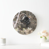 Wild Türkei Strutting für die Damen Große Wanduhr (Zuhause)