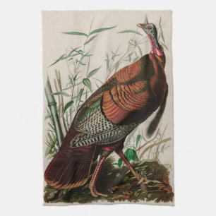Wild Turkey Birds of America Audubon Print Geschirrtuch