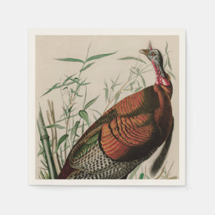 Wild Turkey Birds of America Audubon Print Serviette