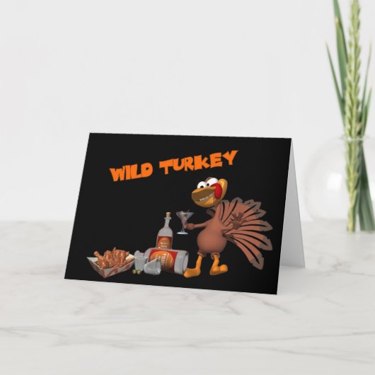 Wild Turkey Card Feiertagskarte (Vorderseite)