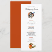 Wild Turkey Erntedank Dinner Menü Menükarte (Vorne/Hinten)