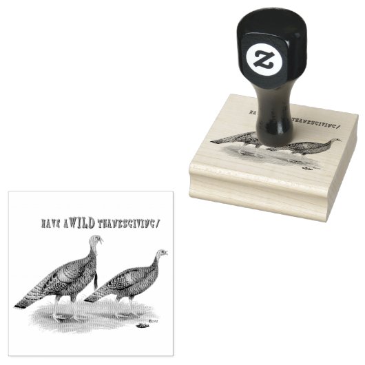 Wild-Turkey-Erntedank Gummistempel (Stempel)