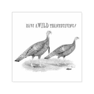 Wild-Turkey-Erntedank Permastempel