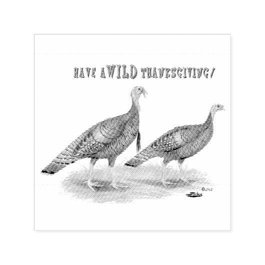 Wild-Turkey-Erntedank Permastempel (Design)