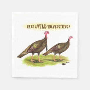 Wild-Turkey-Erntedank Serviette