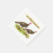 Wild-Turkey-Erntedank Serviette (Ecke)