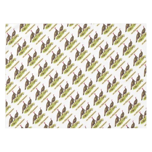 Wild-Turkey-Erntedank Tischdecke (Vorderseite (Horizontal))