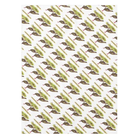 Wild-Turkey-Erntedank Tischdecke (Vorderseite)