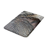 Wild Turkey Feathers I Abstrakt Nature Design Badematte (Schrägansicht)
