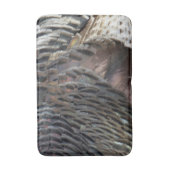 Wild Turkey Feathers I Abstrakt Nature Design Badematte (Vorderseite Vertikal)