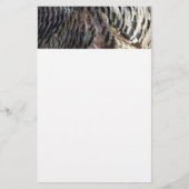 Wild Turkey Feathers I Abstrakt Nature Design Briefpapier (Vorderseite)