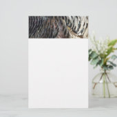 Wild Turkey Feathers I Abstrakt Nature Design Briefpapier (Stehend Vorderseite)