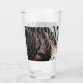 Wild Turkey Feathers I Abstrakt Nature Design Glas (Rückseite)